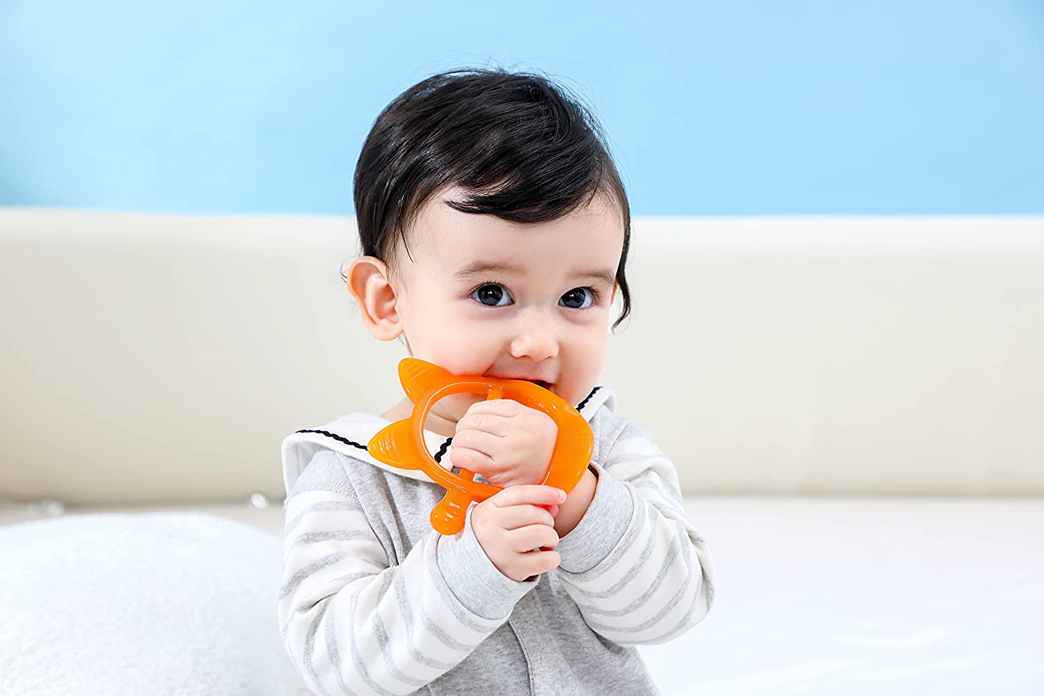 COZYPANDA 2 Pack Silicone Baby Teething Toy Never Drop Infants Toys Ba –  Cozypanda