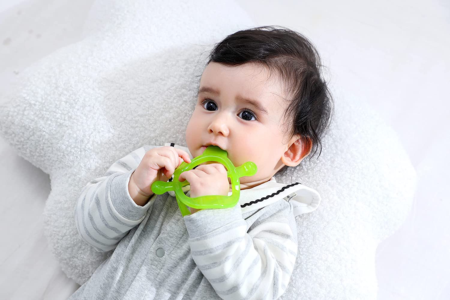 COZYPANDA Baby Teether, Teething Toys for Babies 0-6 Months, Never Drop  Baby Teething Toys, Silicone Teether Toys, Infant Toys, Teething Pacifier